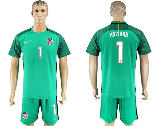 USA #1 Howard Green Goalkeeper Soccer Country Jersey - Click Image to Close